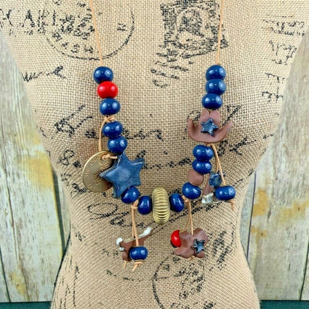 Handmade Western The Chicken Ranch Necklace Texas